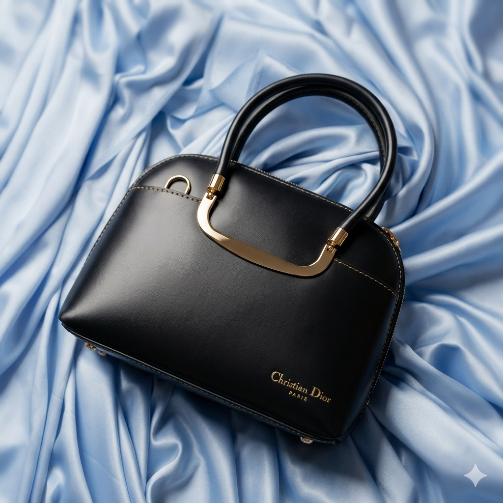 Emerald Dome Top-Handle Bag — Deep Forest Green