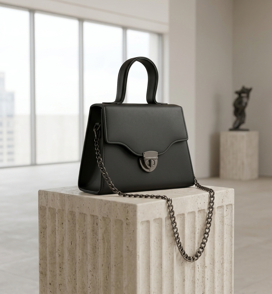 Onyx Mini Structured Top-Handle Bag