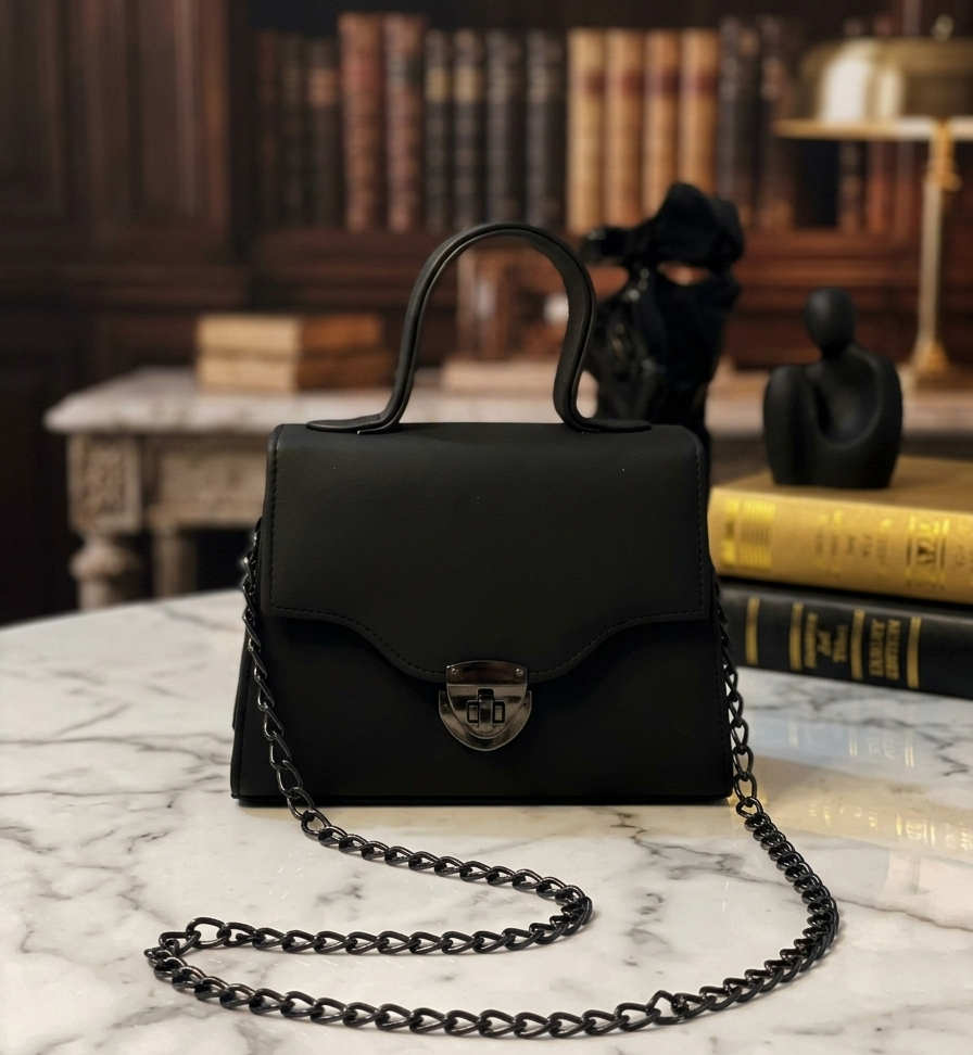 Onyx Mini Structured Top-Handle Bag