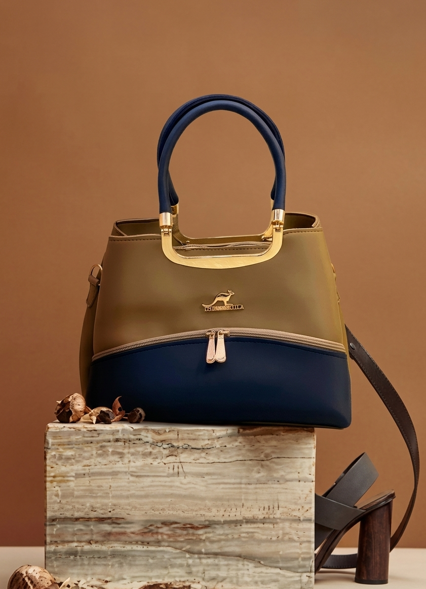 D'Amanila Two-Tone Tote